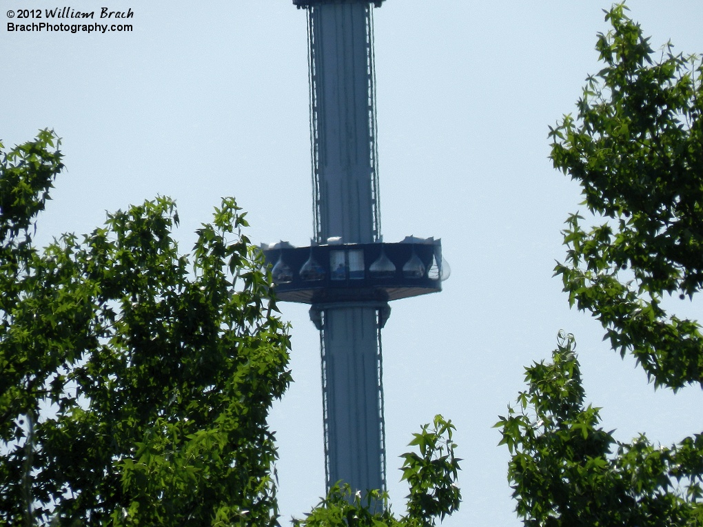 Kissing Tower's cabin going back down.