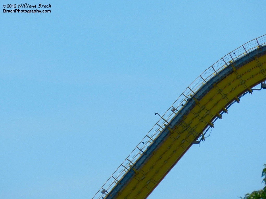 Skyrush's lift hill.