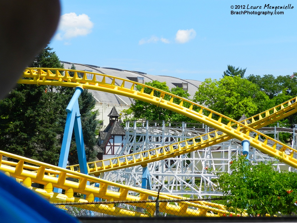 Very bright yellow track on Skyrush.