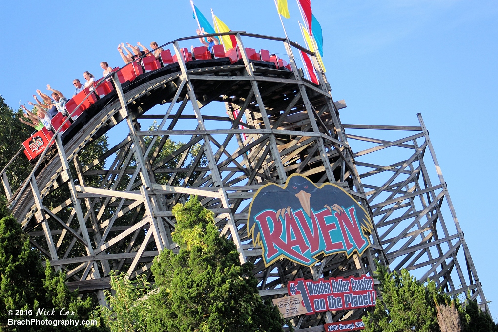 The first drop on the Raven.