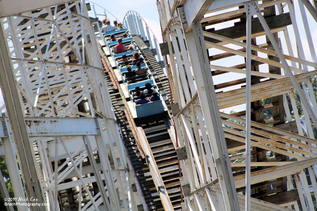 The ride going up the first airtime hill.