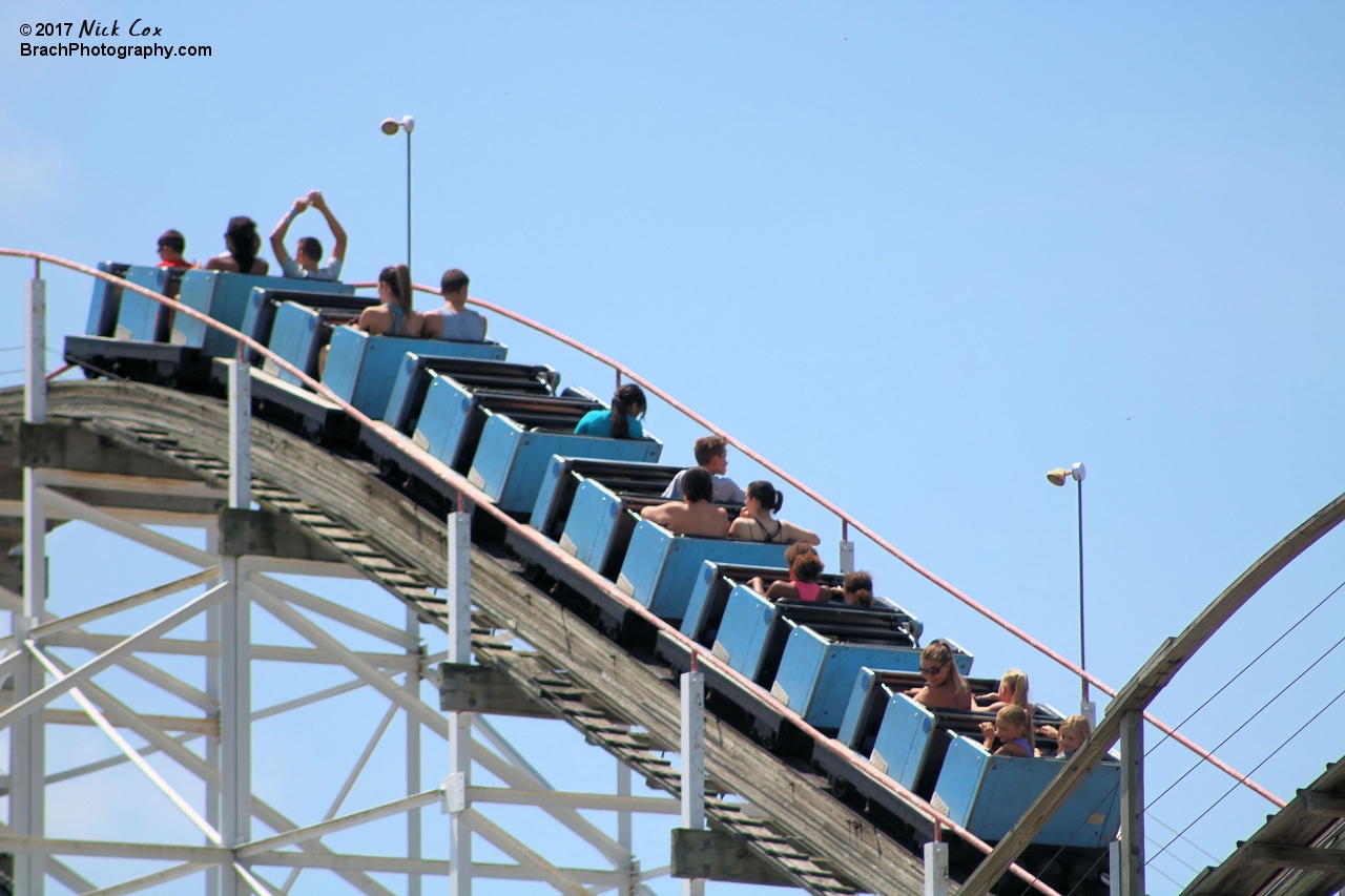 The ride going up the airtime hill.