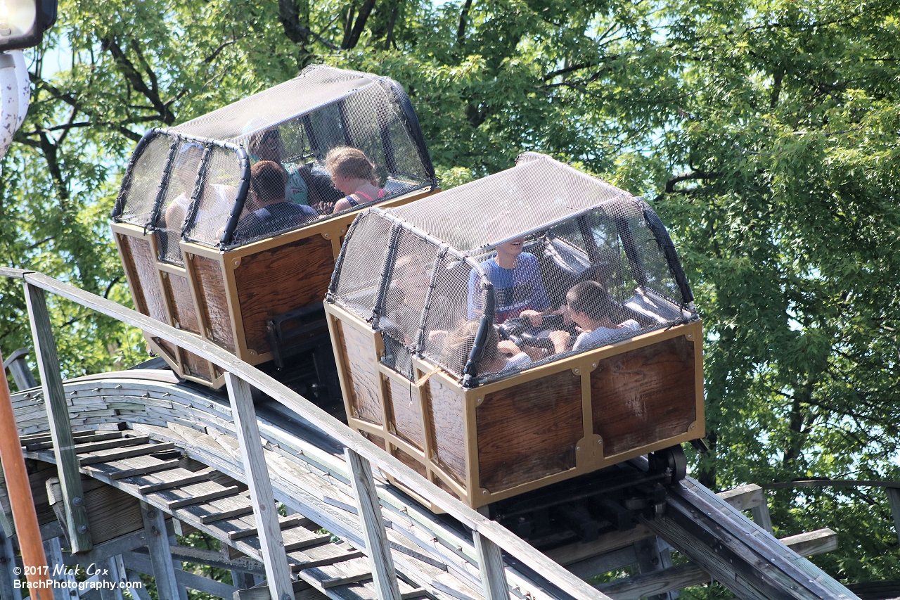 The unique cars barreling down the track.