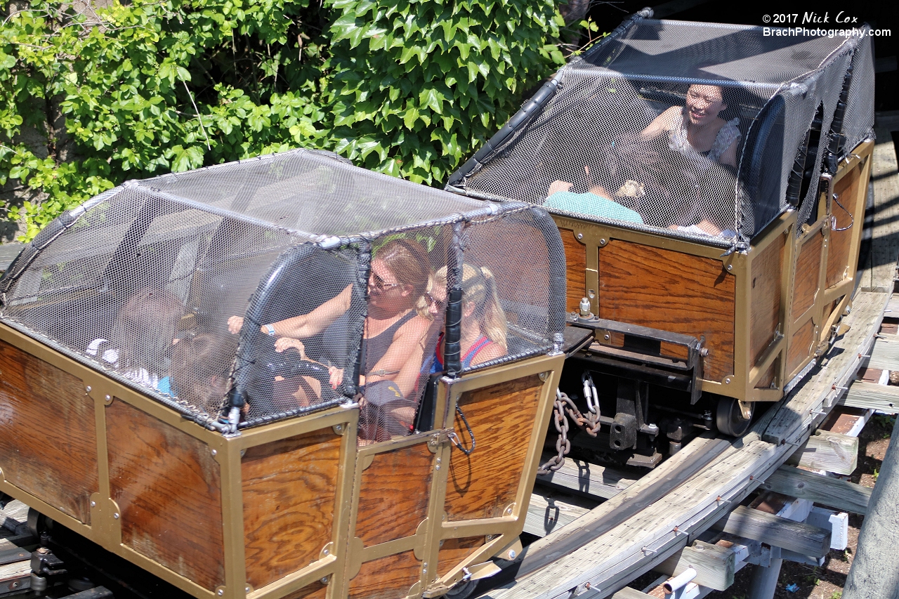 The cars from above.