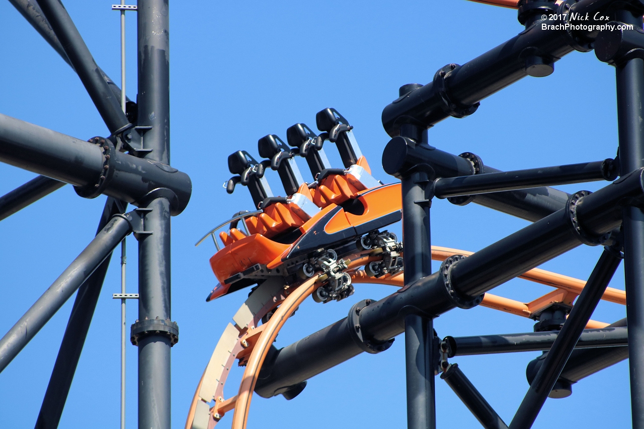 The ride entering the drop.