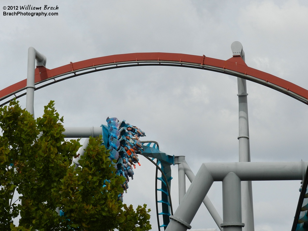 Fireball track flying over the Zero-G spin of the Hungarian Horntail.