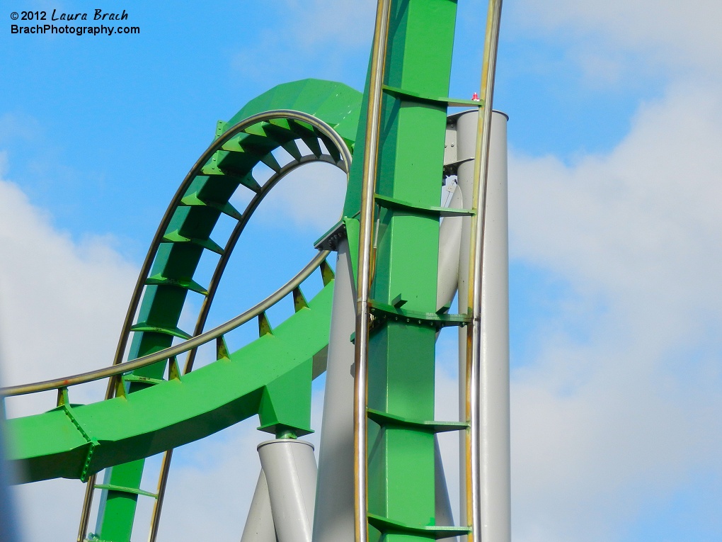 Track detail of the Incredible Hulk.