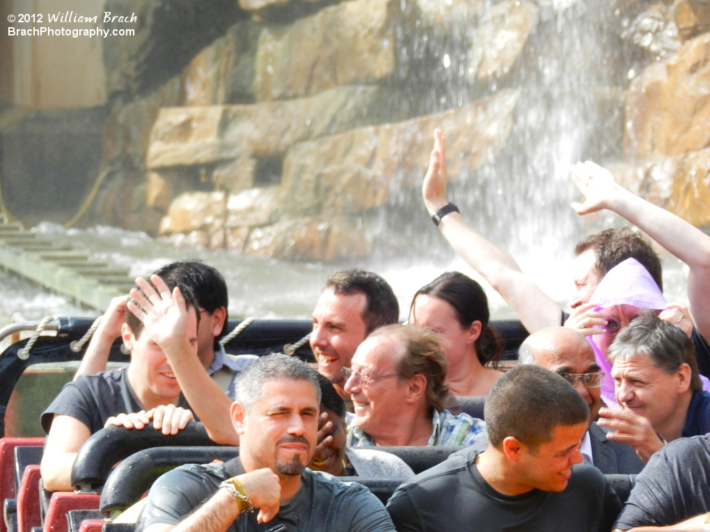 These people seemed to enjoy the refreshing splashdown.