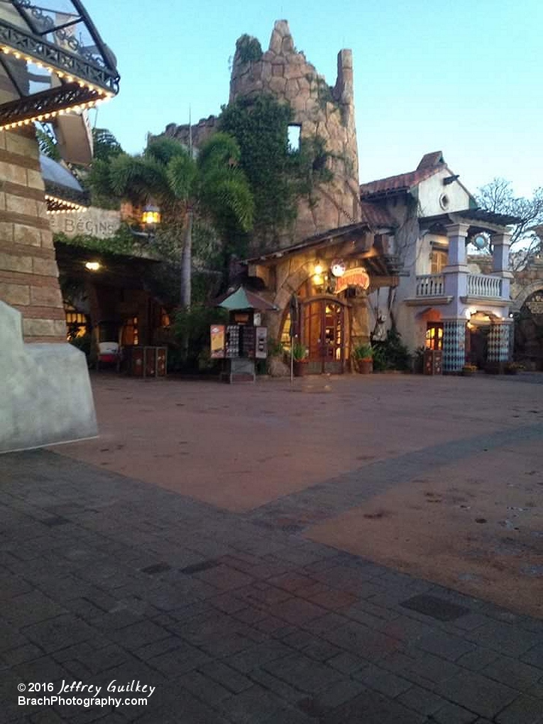 Early in the morning view of inside IOA.