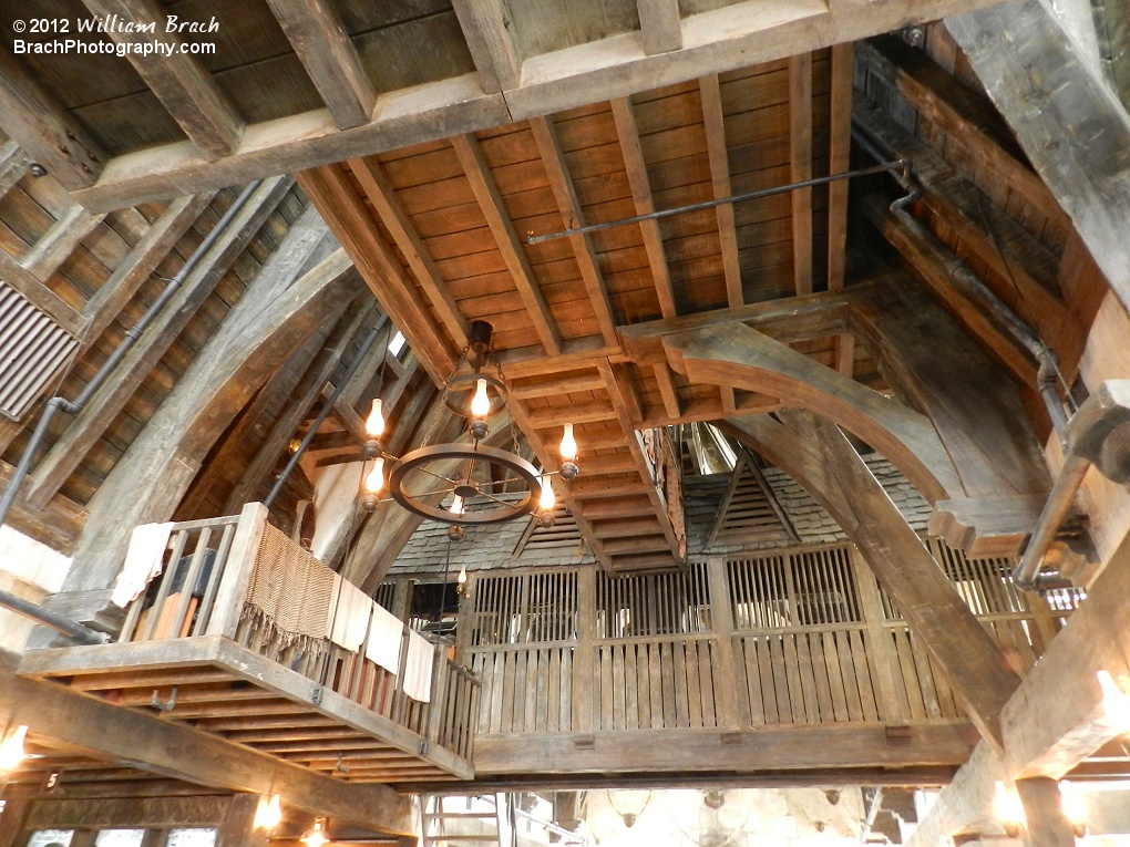 Taking a look inside The Three Broomsticks.