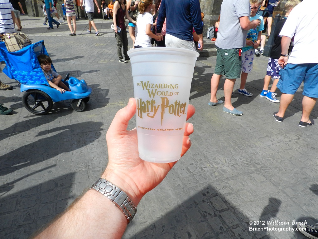 Souviner Cup from The Three Broomsticks.  I think I had Pear Cider to drink with lunch.