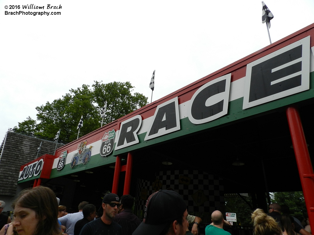 Auto Race station from the queue line.