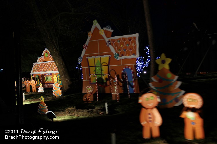 Riding the train: Gingerbread Express.