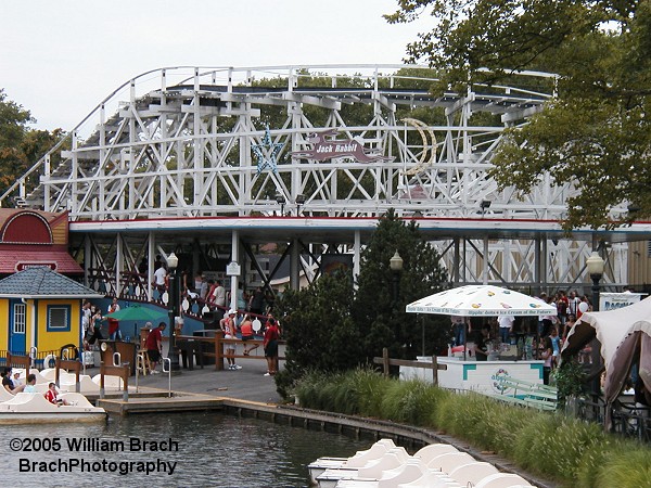 Designed by John A. Miller and opened in 1920, the Jack Rabbit makes good use of the landscaping at Kennywood.