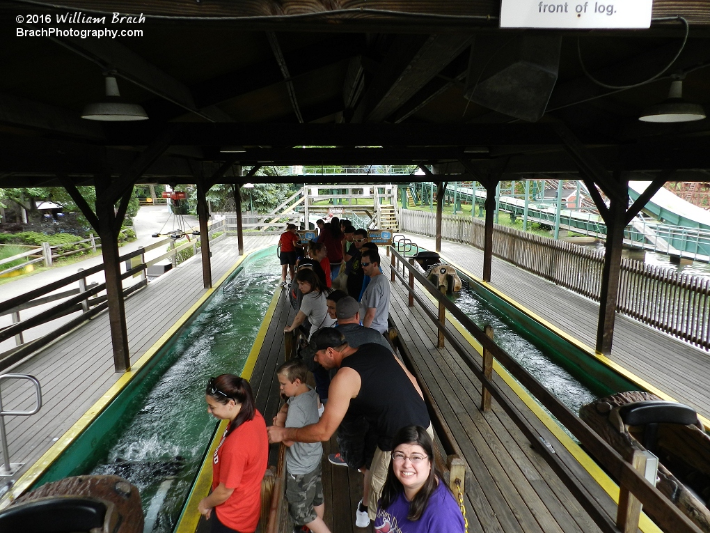 Looking inside the Log Jammer station.