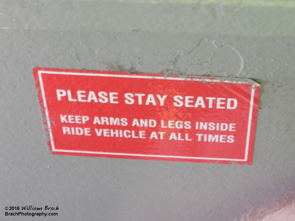 Good advice to follow while riding the train.