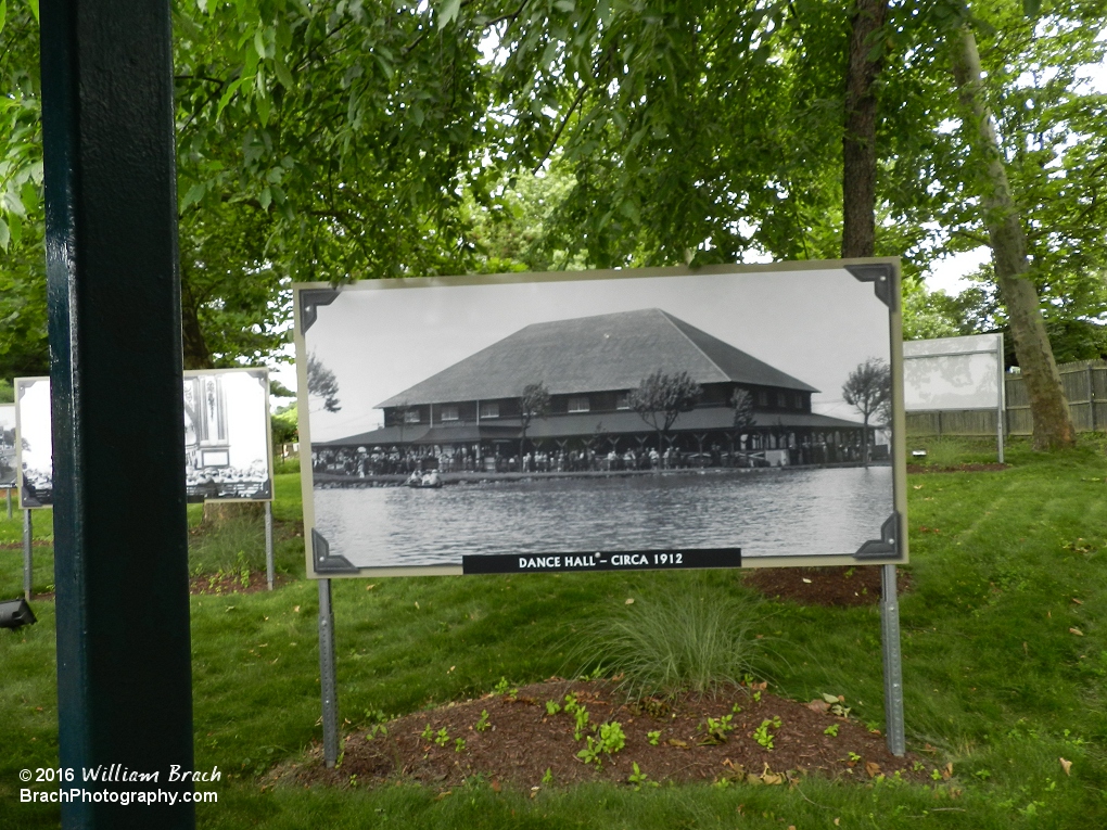 Sign of the Dance Hall the park had around 1912.