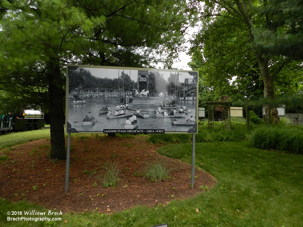 Sign of what the Lagoon Stage Circus Acts looked like around 1930.