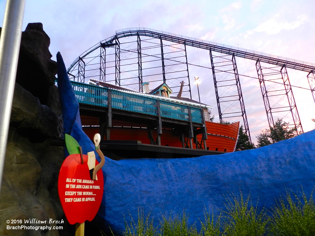 Noah's Ark was completely renovated for the 2016 season, bringing back th eblue whale with squishy tounge entrance.