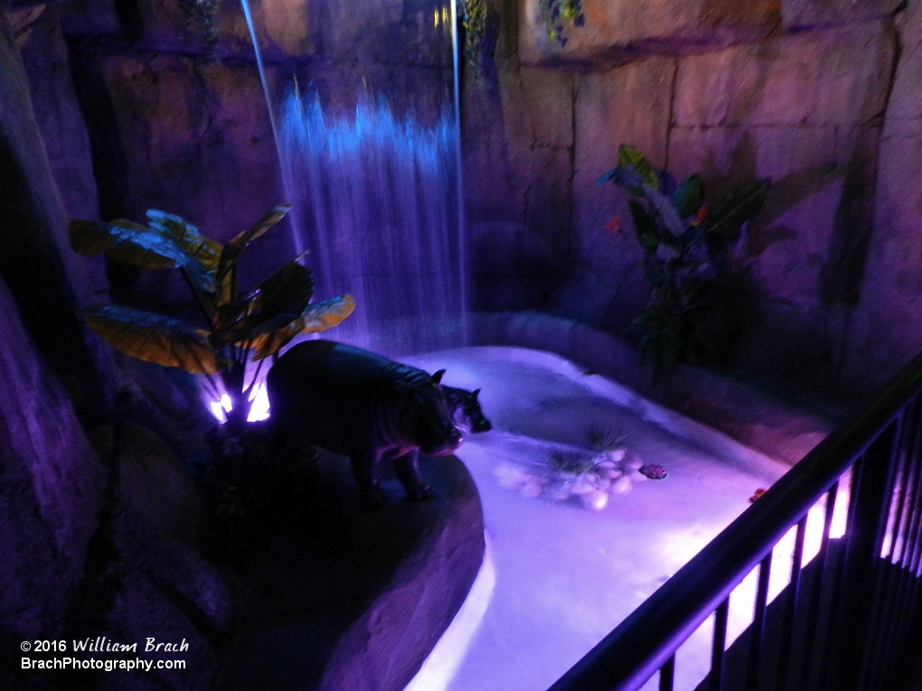 Waterfall inside Noah's Ark.