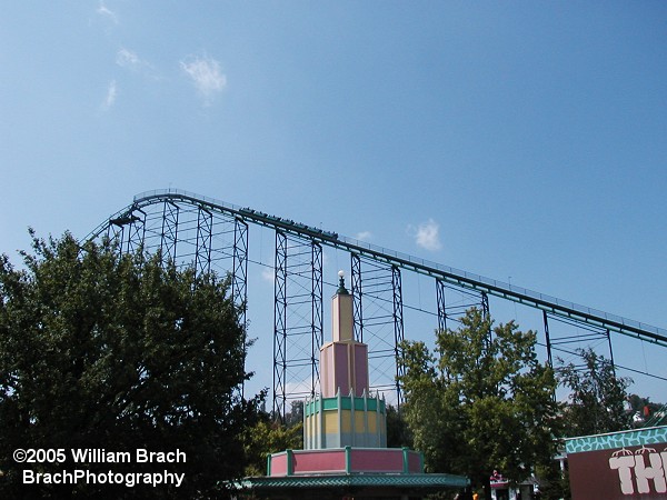 Lift hill on Phantom's Revenge.