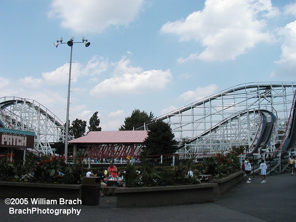 Most of Thunderbolt's structure seen from land.  The rest is in the ravine.