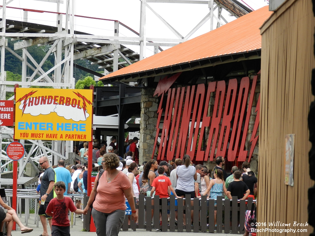 Entrance to Thunderbolt.  You can also see the queue line too.