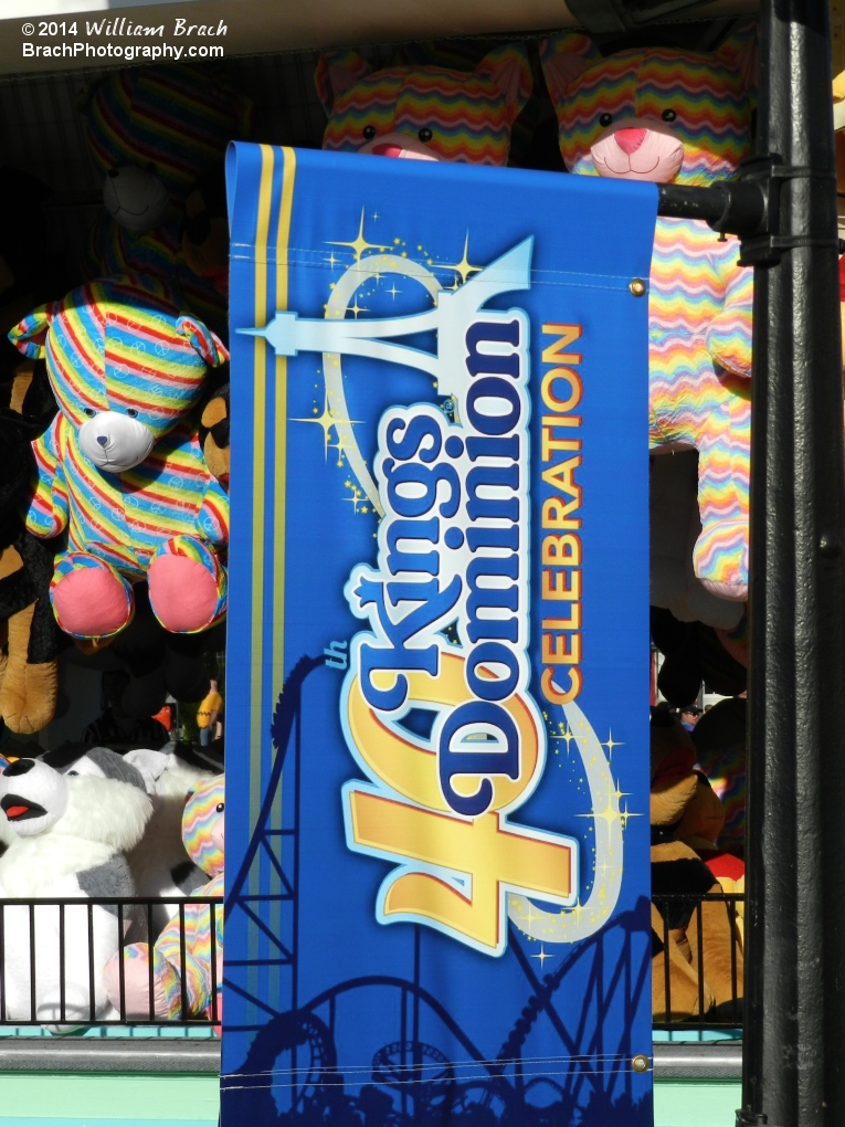 One of the many banners the park has on display for 2014 and 2015.