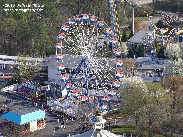 General Overview of Americana on Opening Day 2010 seen from the Eiffel Tower.