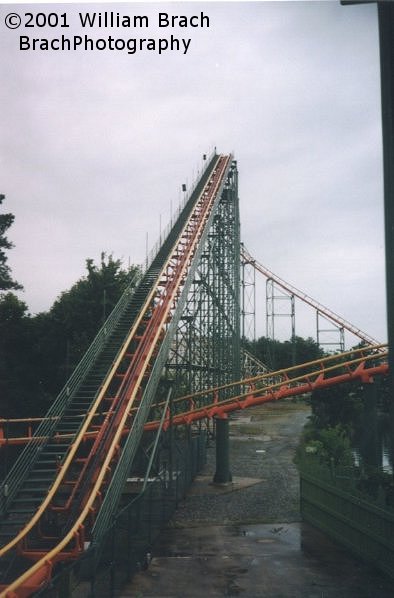 Anaconda's lift hill.