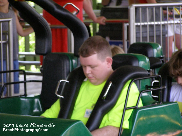 Getting ready to ride Anaconda!