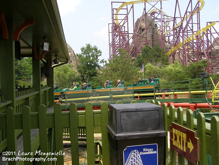 Anaconda train entering the station.