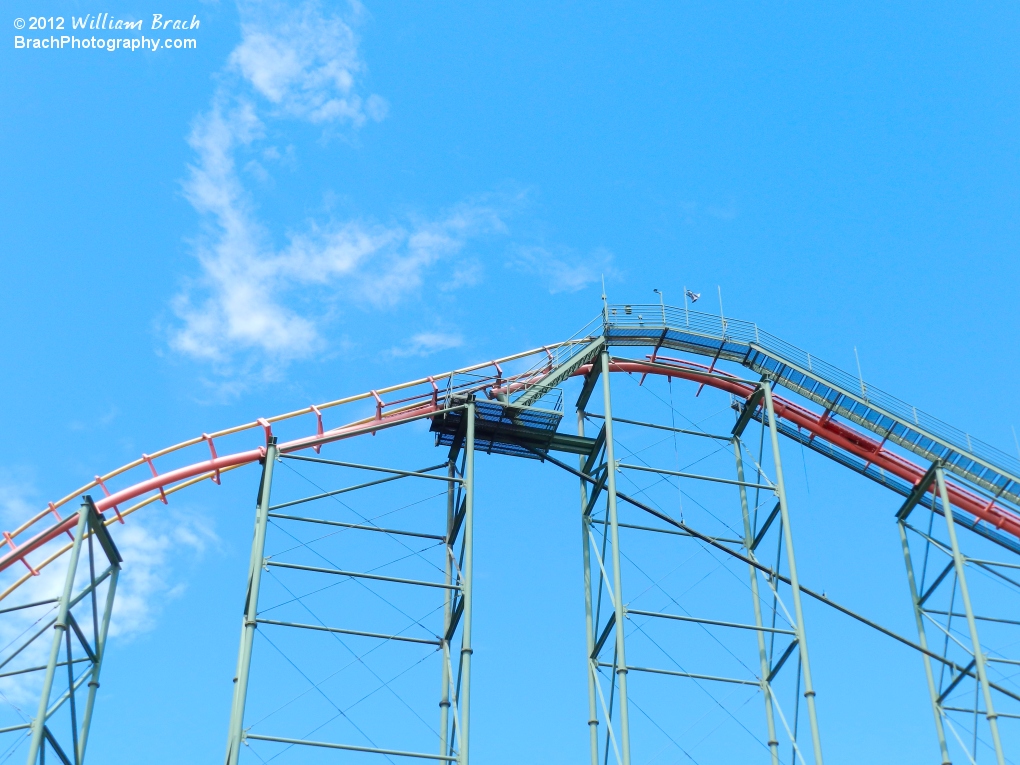 Top of Anaconda's lift hill.