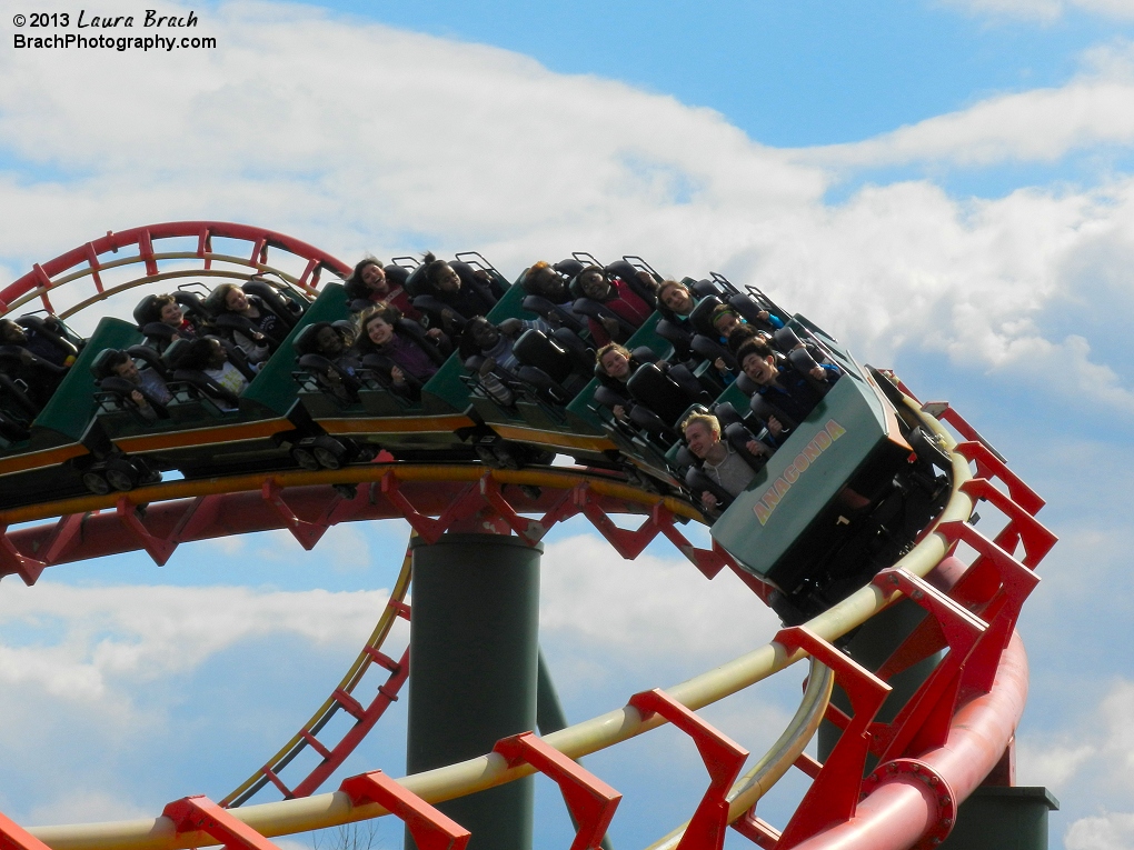 Train running the coaster course.