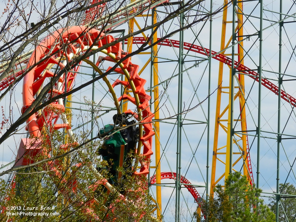 Train exiting the second corkscrew.