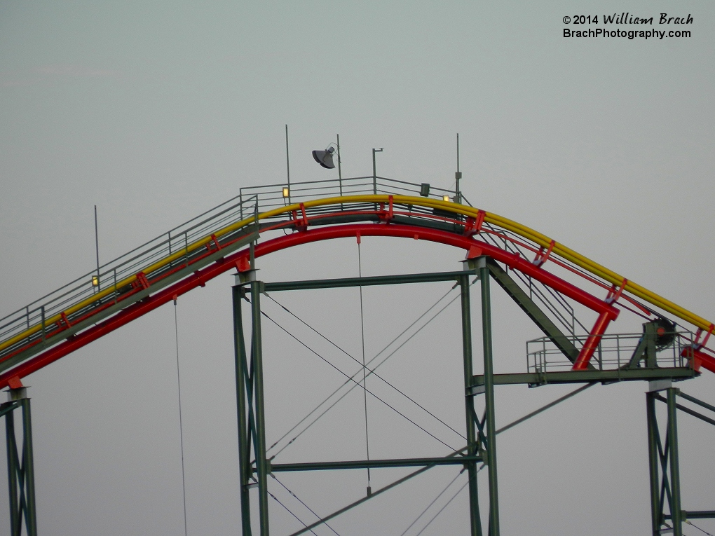 Checking out Anaconda's lift hill.