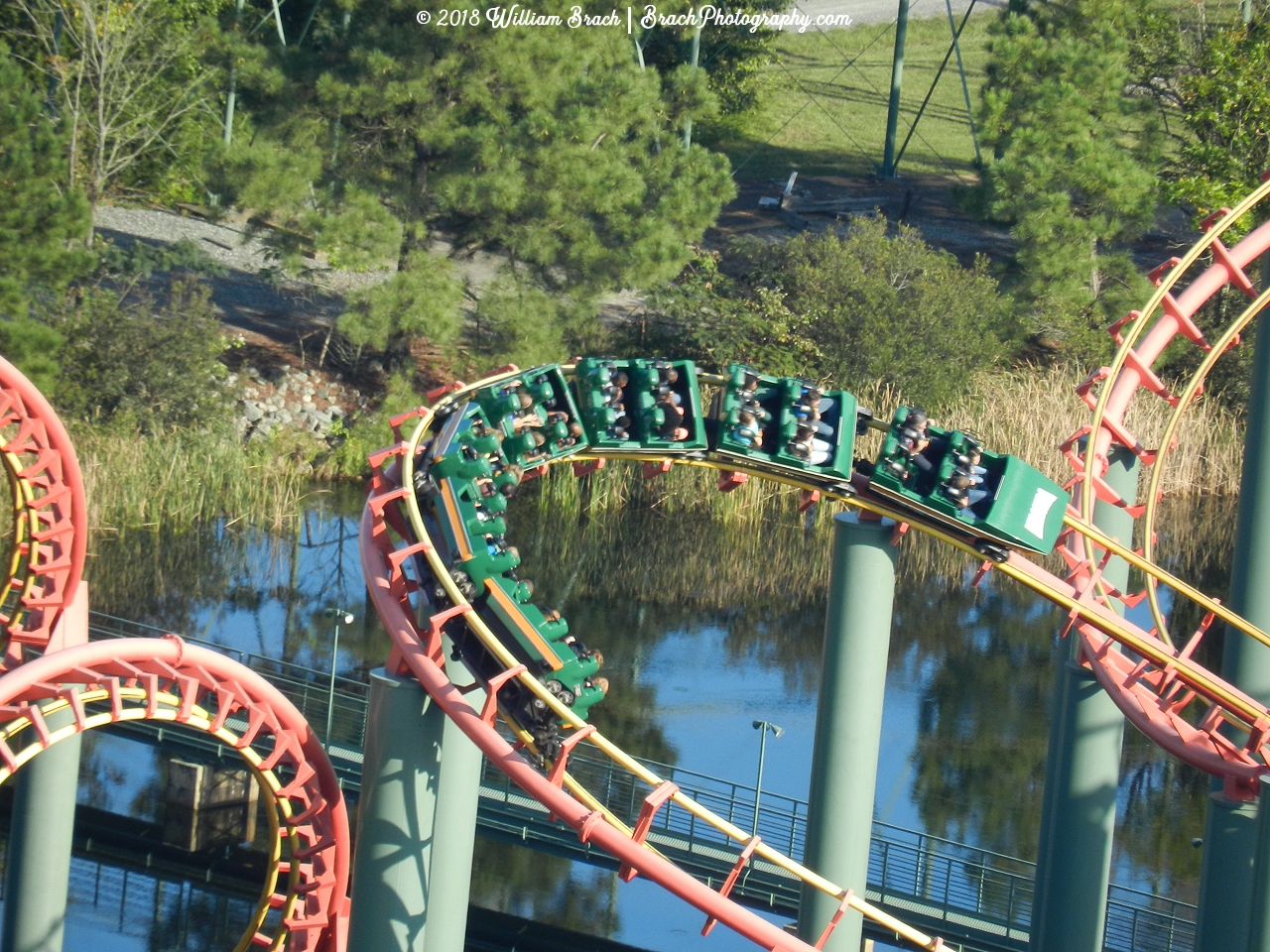 Anaconda train running through the curves.