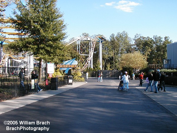 Here's a view of the plaza between Ricochet and Hurler.