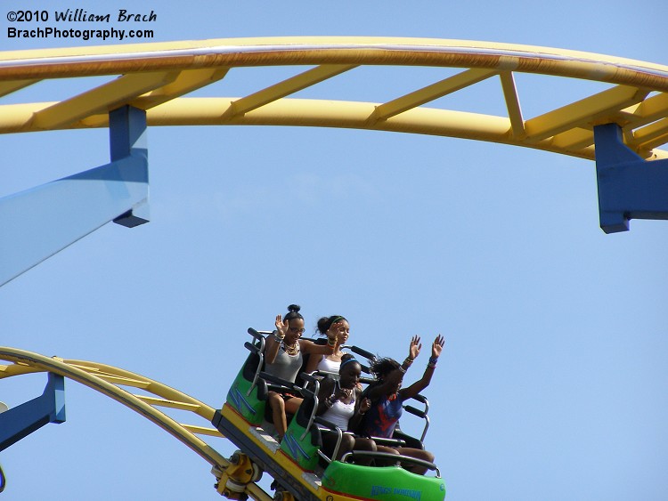 I love seeing hands in the air on coasters!