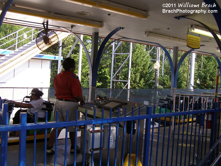 Station view with the operator's booth.