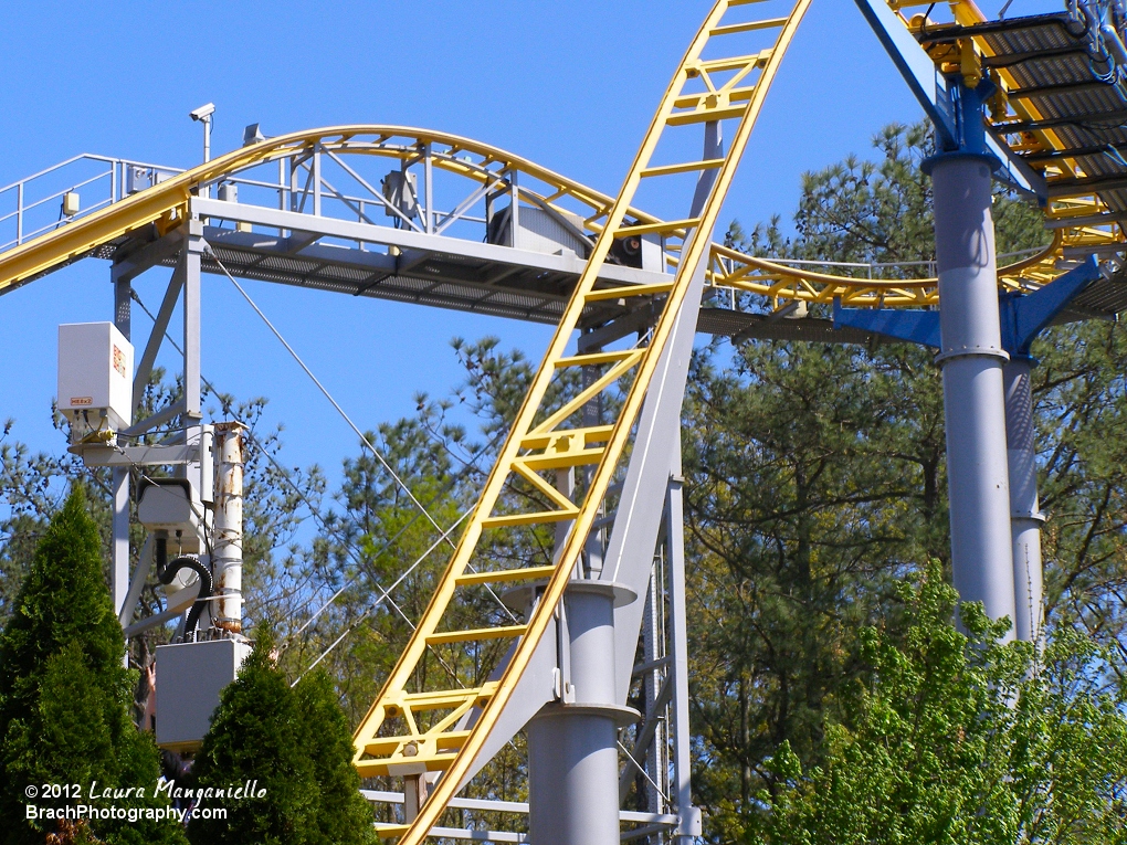 Ricochet features a 50-foot first drop.  The ride's camera system is located on the first drop too.