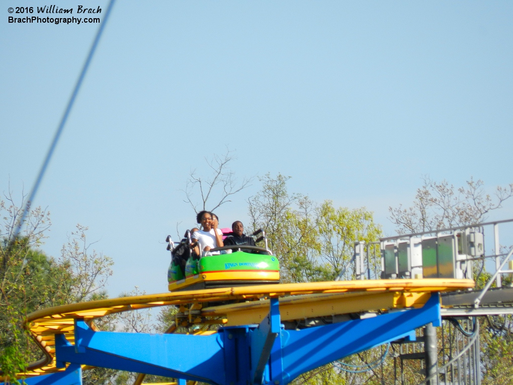 Riders having a great time on Ricochet.