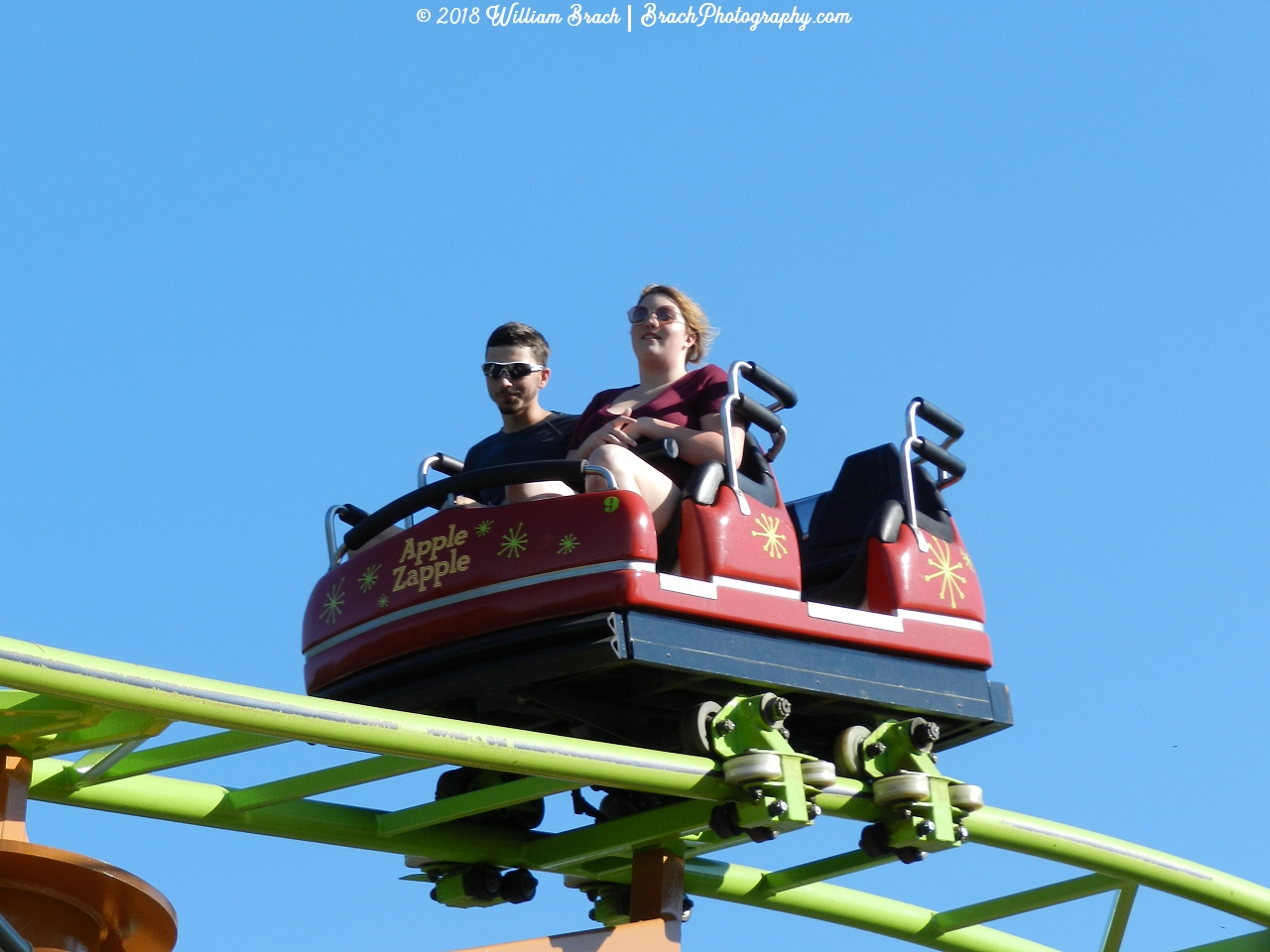 Apple Zapple car running the course.