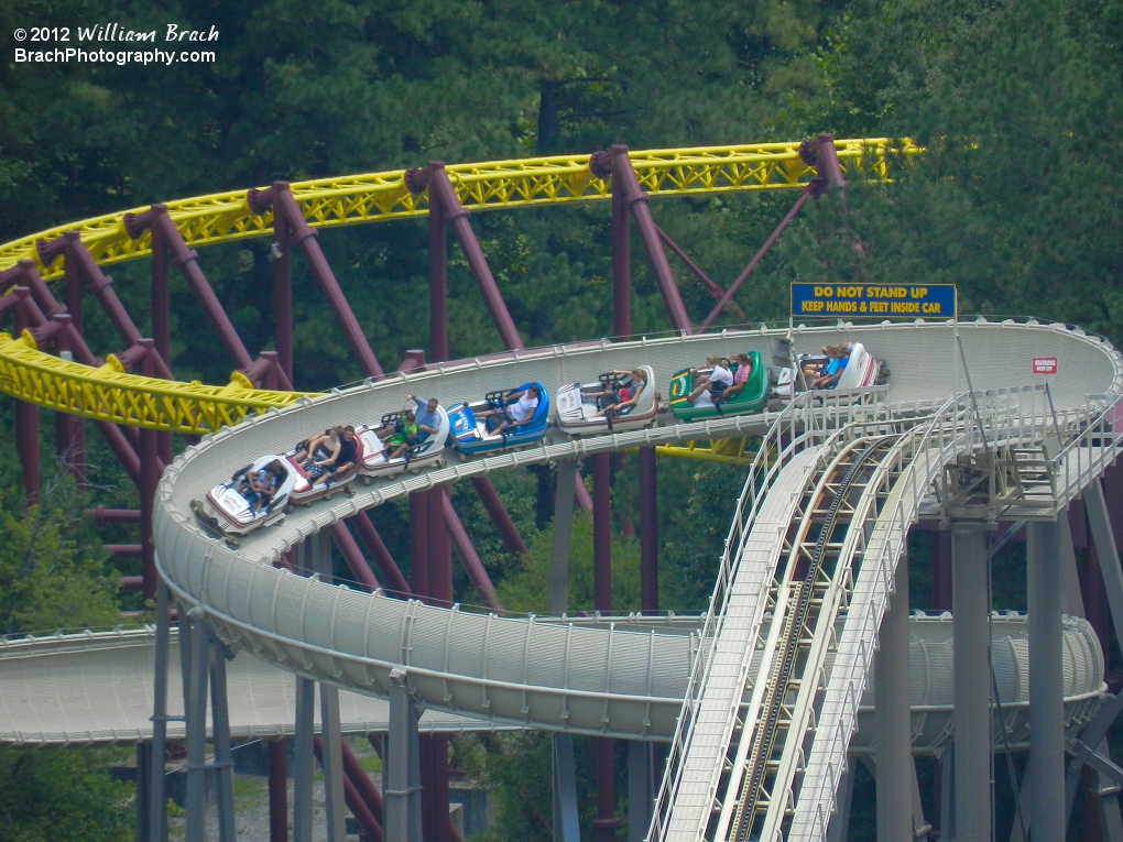 Avalanche train beginning to run the course.