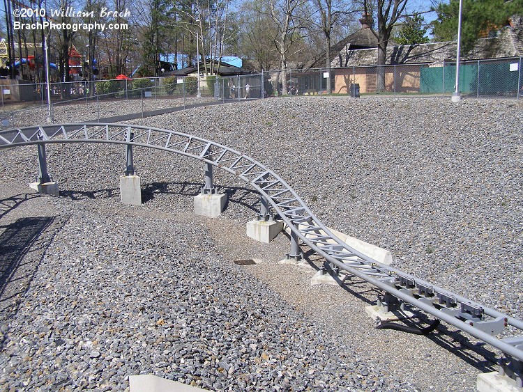 Track leading up to the final brake run.