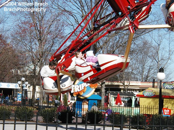 Tripple Spin has a sister ride similar to this one at Cedar Point in Sandusky, Ohio,  That ride out there is named Troika.