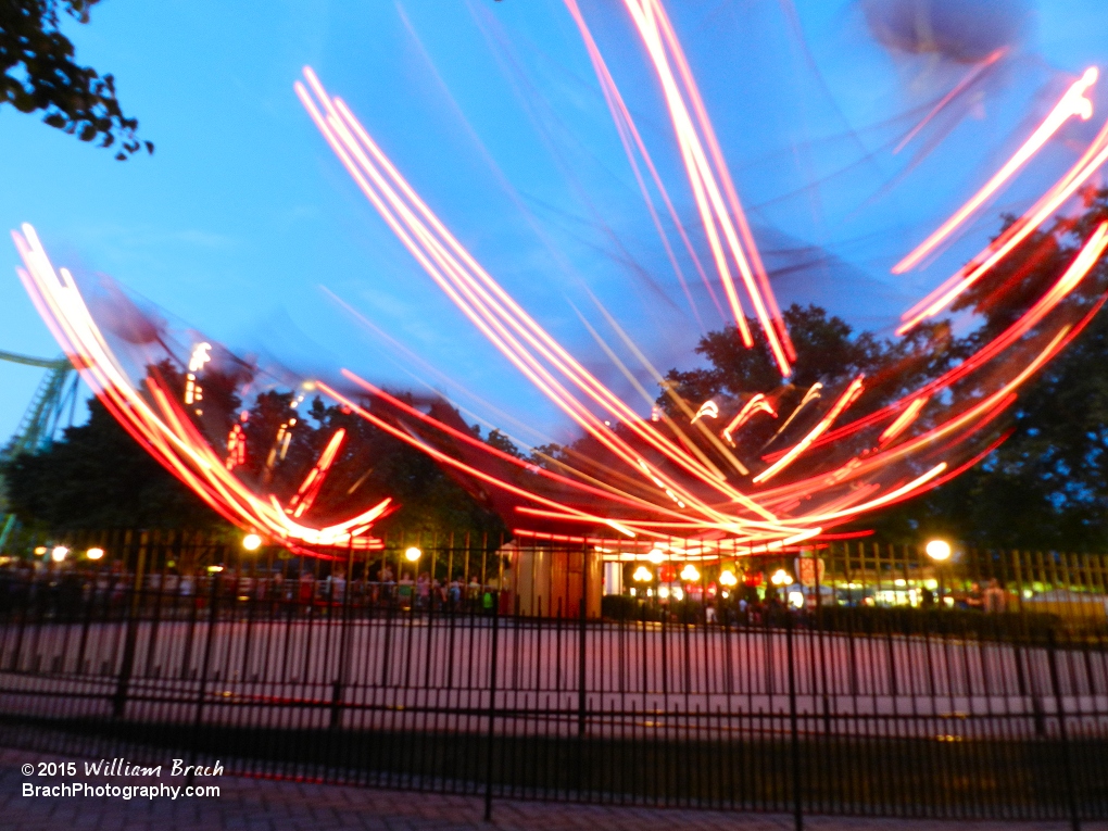 More of the rides lights in action.