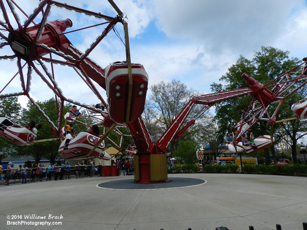 The ride itself looks different in the day time with those LED lights on it.