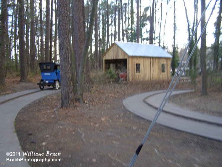 Covered bridge was built for 2011.  I have only one hunch as to what this was REALLY built for...  The Blue Ridge Bloodbath ride in October!  Can't wait to see what Kings Dominion's Haunt staff does with this!  Strobes?  Blacklights?  Time will tell.