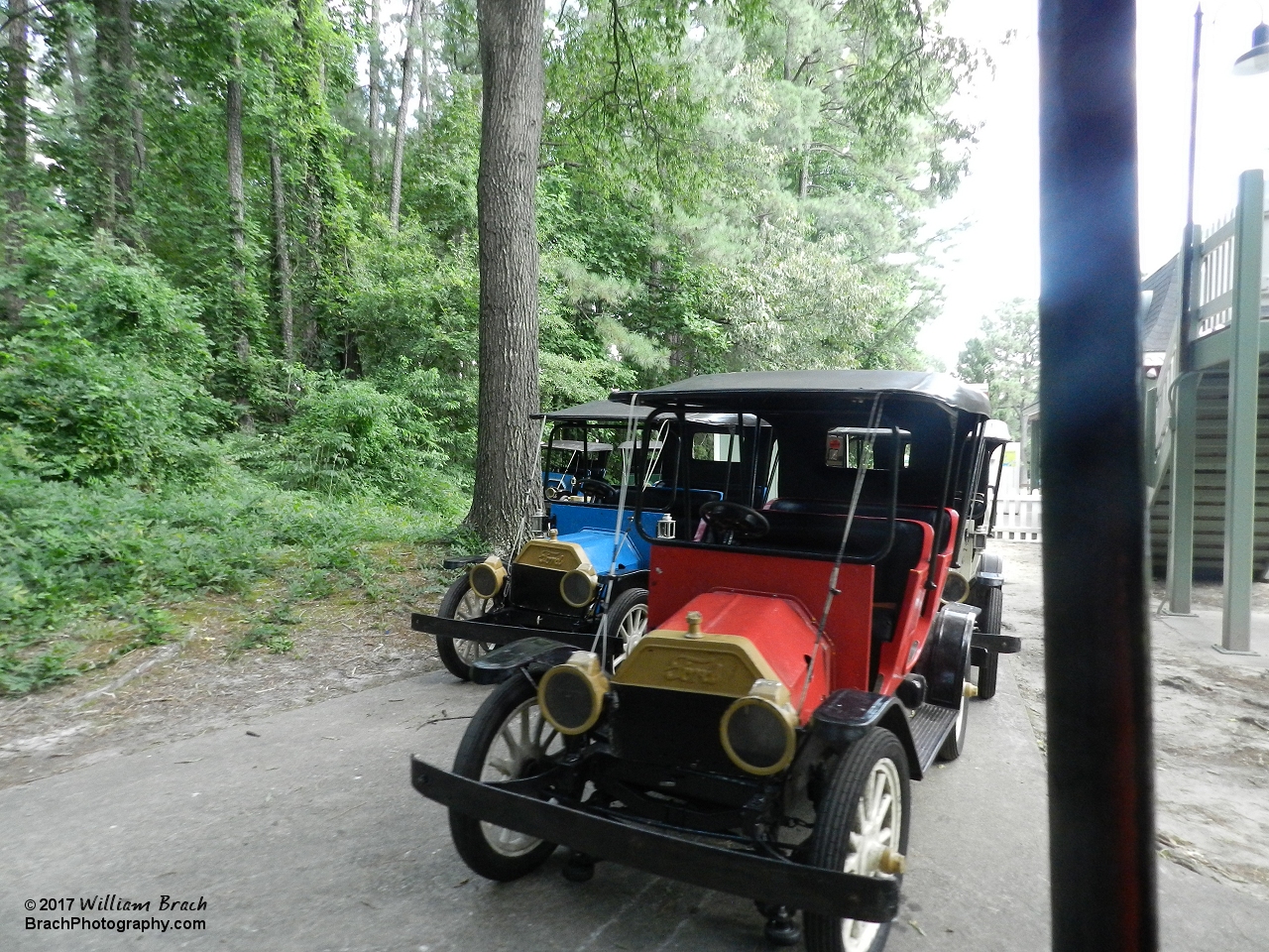 Blue Ridge Tollway cars ready to be added to the ride track.